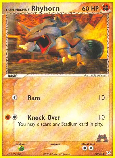 Image of the card Team Magma's Rhyhorn