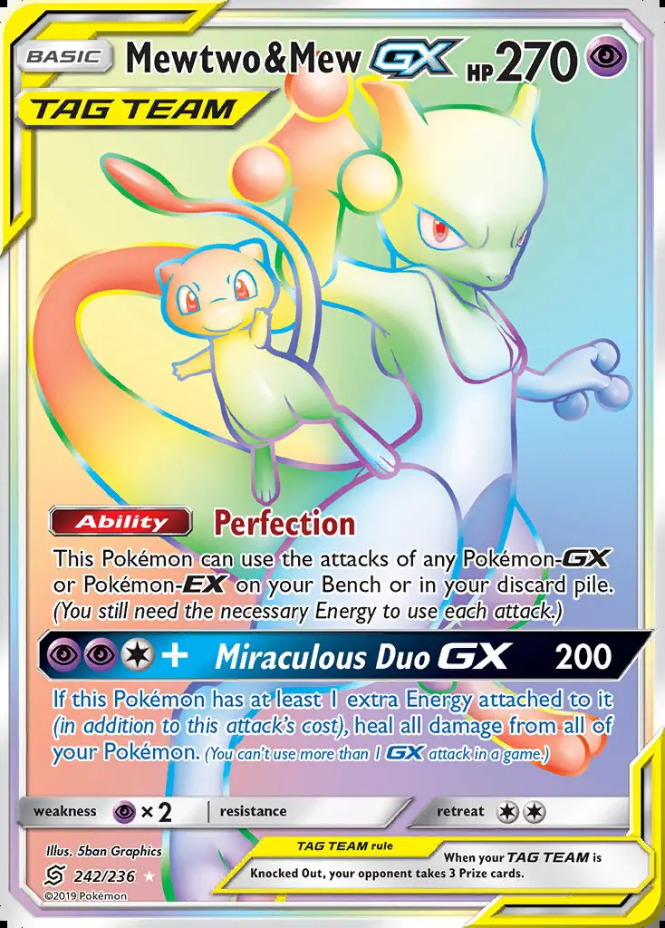 Image of the card Mewtwo & Mew GX