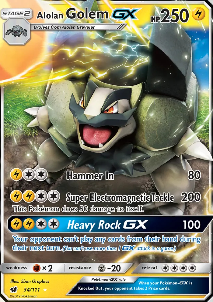 Image of the card Alolan Golem GX