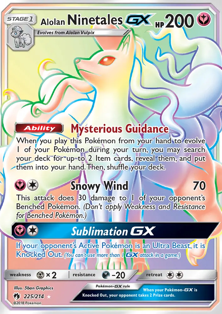 Image of the card Alolan Ninetales GX