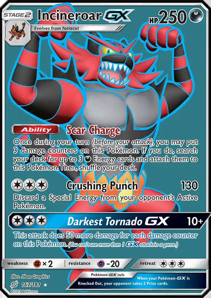 Image of the card Incineroar GX