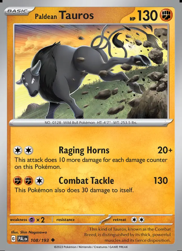 Image of the card Paldean Tauros