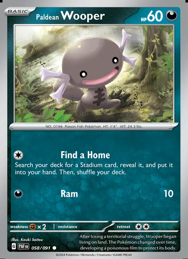 Image of the card Paldean Wooper