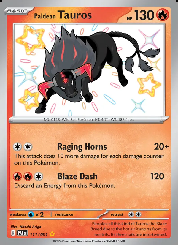 Image of the card Paldean Tauros
