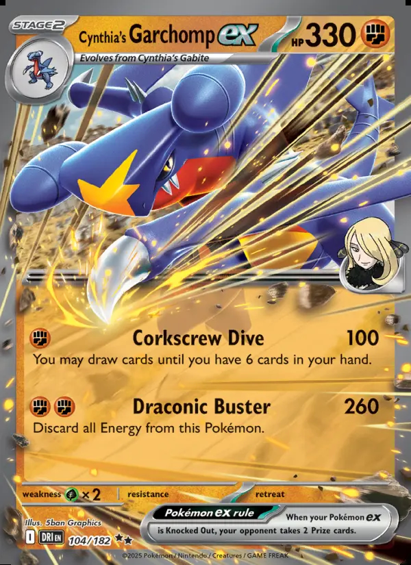 Image of the card Cynthia's Garchomp ex