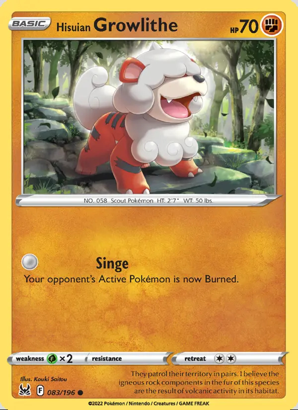 Image of the card Hisuian Growlithe