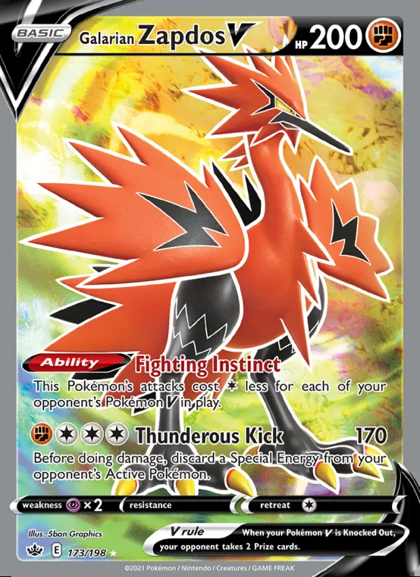 Image of the card Galarian Zapdos V