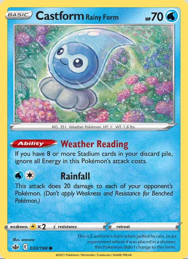 Image of the card Castform Rainy Form